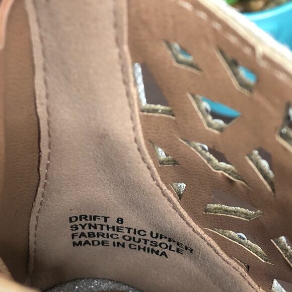 NEW Zigi Soho Drift Caged Peep Toe Ankle Bootie Rhinestone Glitter Heels Size 8 - Picture 9 of 11